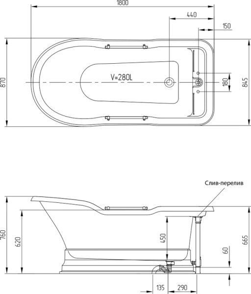 Ванна из искусственного камня Migliore Impero Podium 180х87 см хром, ретро, в классическом стиле, прованс, декорированныe - фото 3