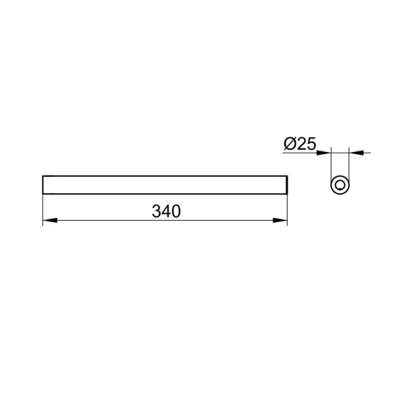 Полотенцедержатель Keuco Reva черный матовый, современные, hi-tech - фото 2