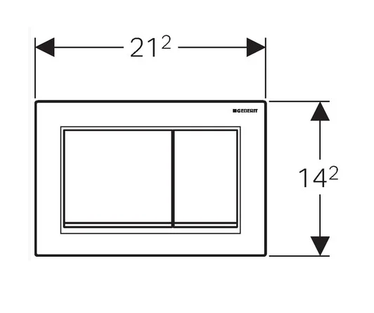 Клавиша смыва Geberit Omega 30 белая/полоска хром глянец - фото 3