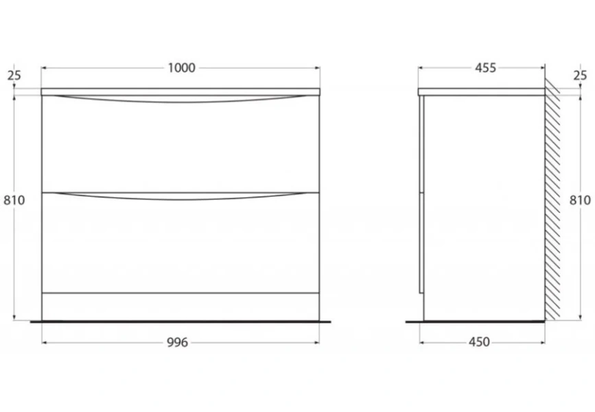 Тумба под раковину напольная BelBagno Acqua 100 см rovere rustico, нет в наличии - фото 2
