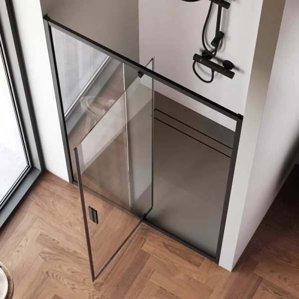 Душевая дверь в нишу Am.Pm Gem 120 см профиль черный - фото 3