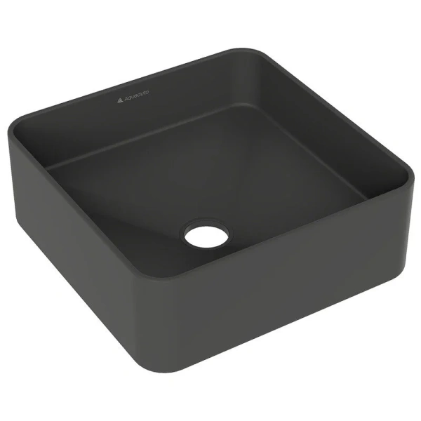 Раковина Aqueduto ESPIRAL 37 см черная матовая - фото 1