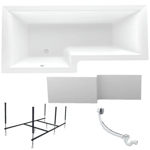 Ванна акриловая 1MarKa Linea 01лин16585лкп/01лин16585пкп, 165 x 85 см, левая/правая, цвет белый, белые - фото 7