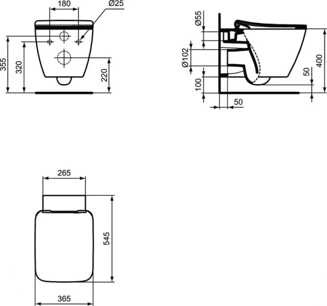 Унитаз с инсталляцией Ideal Standard ProSys Strada II технология AquaBlade - фото 3