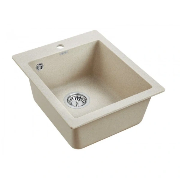 Мойка для кухни Paulmark Leer 42 см бежевая, кварц - фото 3