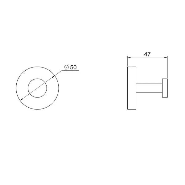 Крючок для ванной Акватек Бетта черный матовый - фото 3