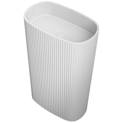 Раковина Abber Stein 55 см белая матовая - фото 1