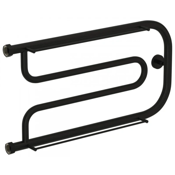 Полотенцесушитель водяной Сунержа Гусли 65х32 см черный матовый - фото 1