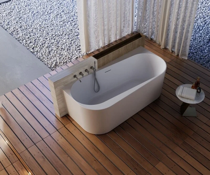 Акриловая ванна Abber 170х78 см полукруглая, современныe, hi-tech - фото 3