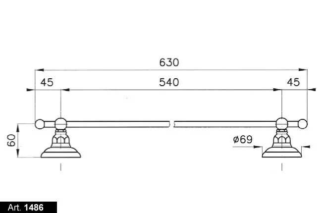 Полотенцедержатель для ванной, бронза, Nicolazzi Classica, в наличии - фото 2