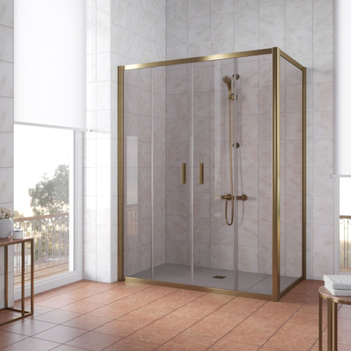 Душевой уголок стекло бронза Vegas-glass Z2P+ZPV 160х70 05, прямоугольные - фото 2