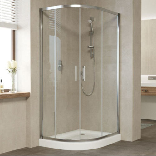 Душевой уголок стекло прозрачное Vegas-glass ZS-F 100х80 01, современные, hi-tech - фото 3