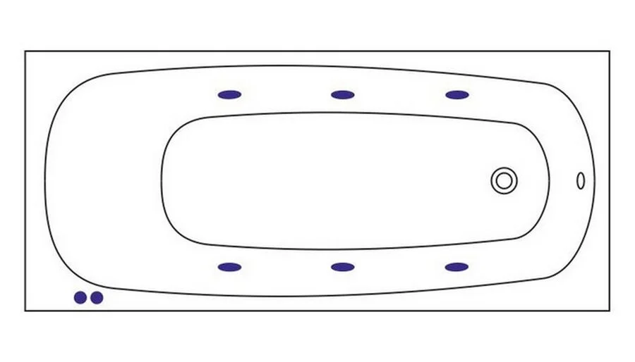 Ванна гидромассажная Whitecross Layla Soft, 180 х 80 см, увеличенная толщина акрила, усиленная армировка, белый/хром, 0102.180080.100.SOFT.CR - фото 2