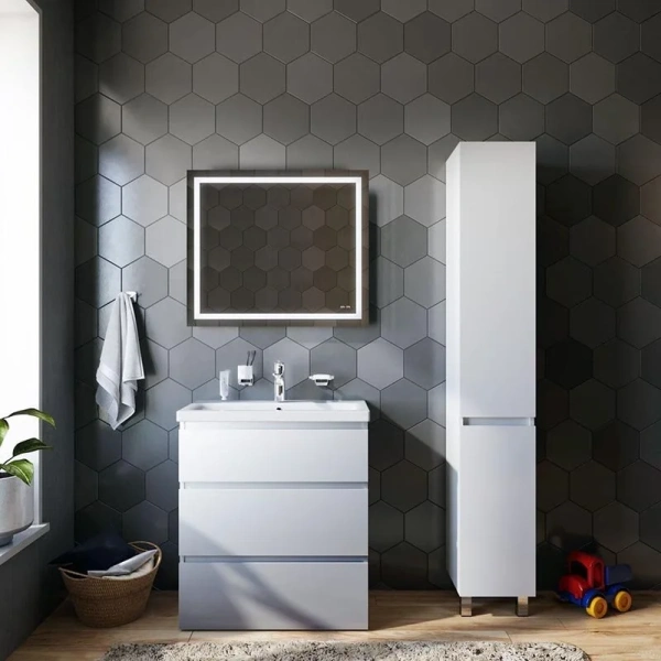 Шкаф-пенал напольный Am.Pm Gem S 30 см белый глянец, напольные - фото 6