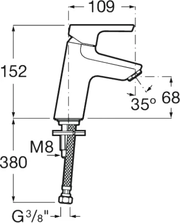 Смеситель для раковины Roca Malva без донного клапана - фото 2