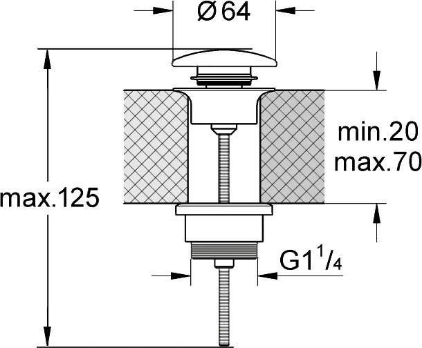 Донный клапан для раковины Kerasan Nolita черный матовый index_1 - фото 3