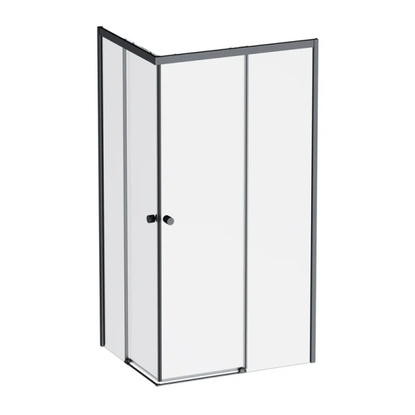 Душевой уголок Am.Pm X-Joy 100x80 см профиль черный матовый, со средним поддоном - фото 9