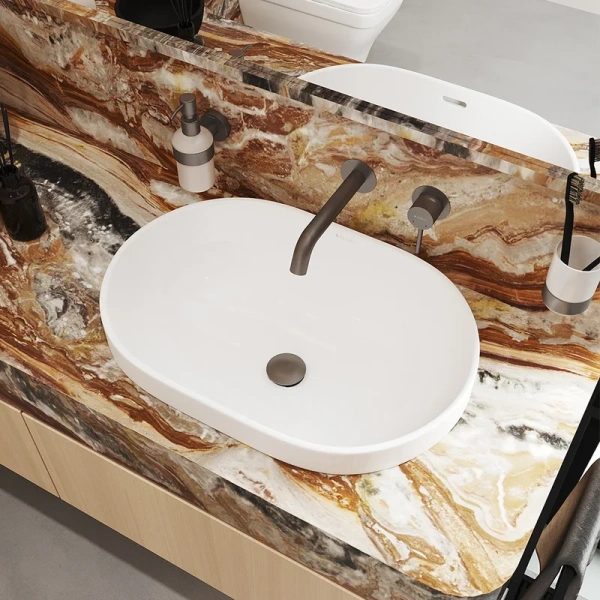 Смеситель для раковины Aqueduto CANO оружейная сталь - фото 4