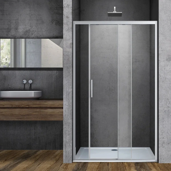 Душевая дверь в нишу Vincea Soft 140 см хром, хром - фото 4