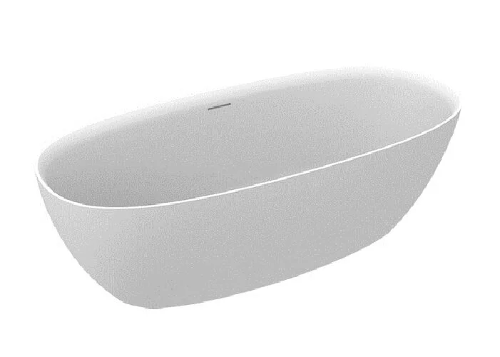 Ванна каменная Roca Ariana 165 х 75 см 248470000, литой мрамор Stonex, овальная, белая, отдельностоящие - фото 6