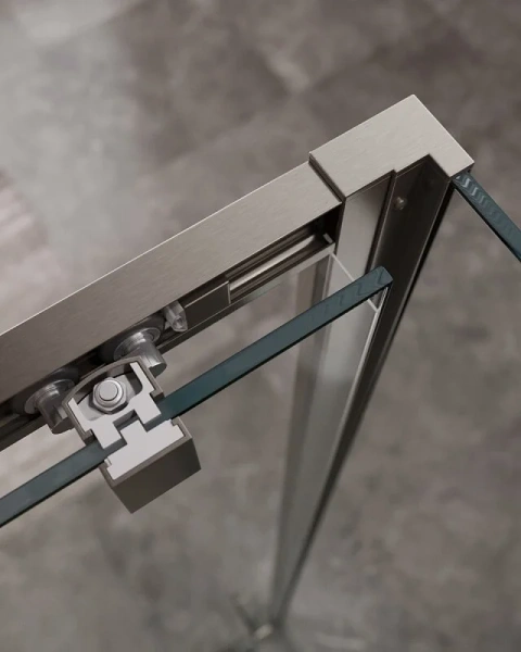 Душевой уголок Cezares Molveno 160x90 см стекло прозрачное профиль оружейная сталь, стеклянные, угловые, без поддона - фото 5