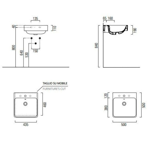 Раковина GSI Sand 9085 - фото 4