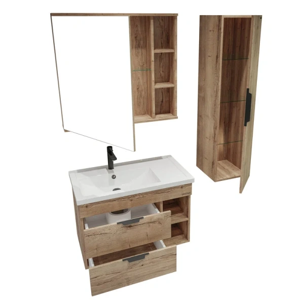 Тумба с раковиной подвесная Grossman Форта 108004 81 см ЛДСП - фото 3