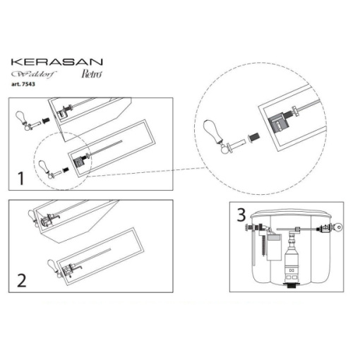 Унитаз напольный Kerasan Retro 101 со средним бачком - фото 3