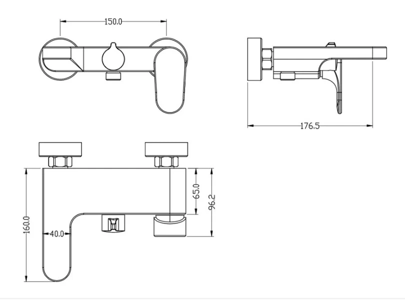 Смеситель для ванны Boheme Spectre белый матовый, для ванны - фото 2