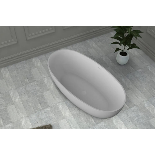 Ванна из искусственного камня Abber Stein 170х78 см белая матовая - фото 3