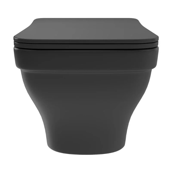 Унитаз подвесной Aqueduto ESTETA черный матовый, безободковые, сиденье с микролифтом , с антивсплеском - фото 5
