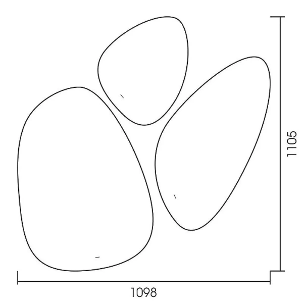 Зеркало с подсветкой Abber Teil 110 см нестандартное - фото 3