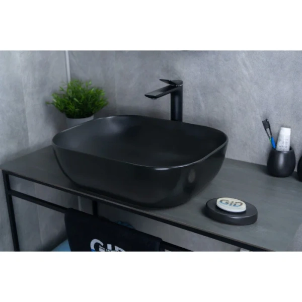 Раковина GID Geometrico Bm1302 50 см черная матовая - фото 3