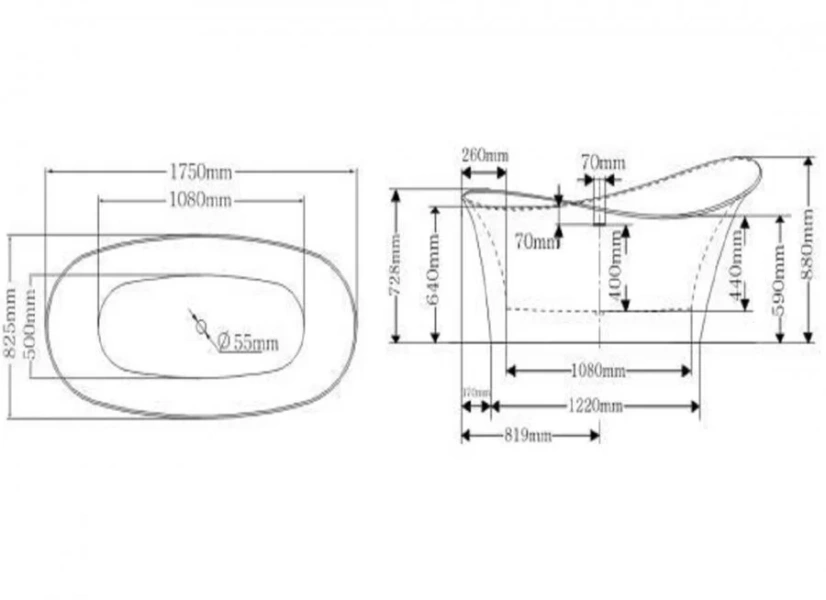 Ванна акриловая Lagard Tiffany - фото 3