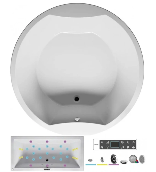Ванна гидромассажная акриловая Riho Colorado 180 x 180 см, BLISS - фото 1