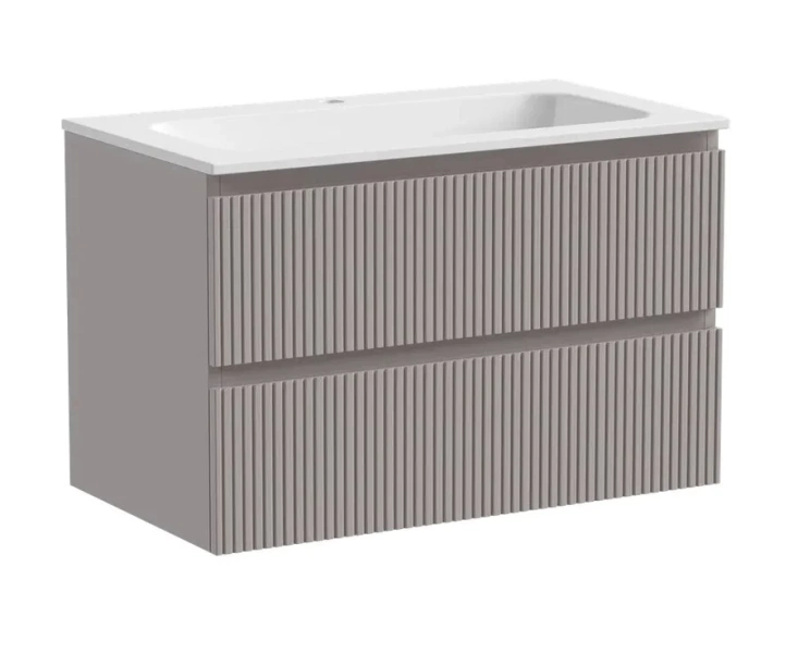 Тумба с раковиной подвесная Sancos Snob T SNT80 см с ящиками