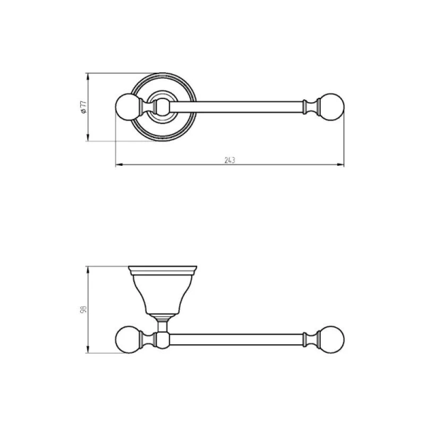 Бумагодержатель Migliore Provance золото, классические, ретро, декорированные - фото 2