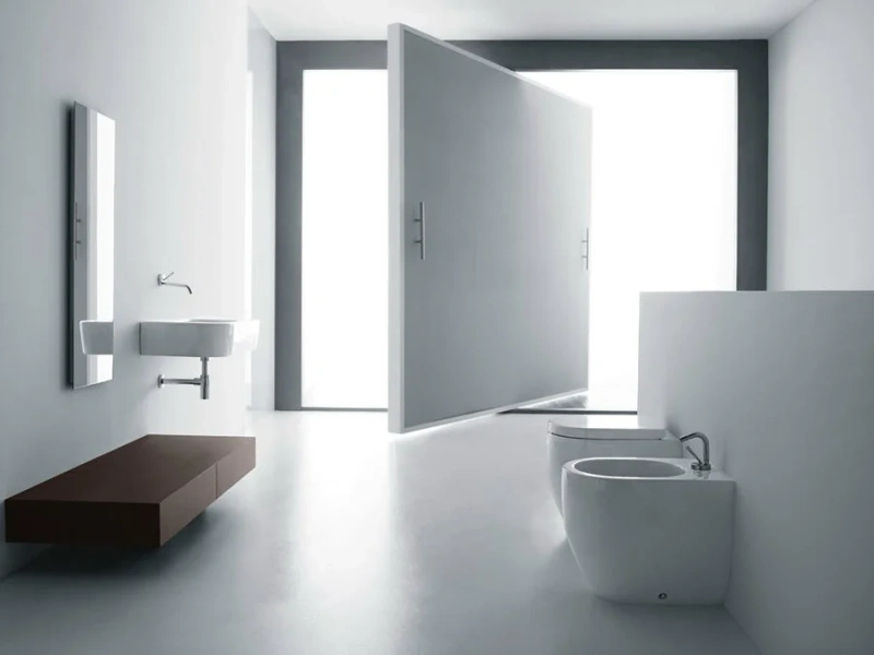 Унитаз напольный Kerasan Flo 311401 укороченный, современные, hi-tech, круглые - фото 5