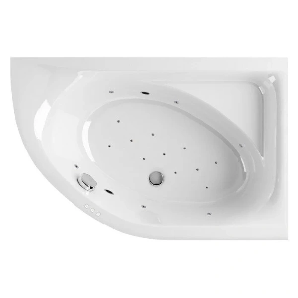 Ванна гидромассажная Excellent Aquarella Relax 150 x 100 см, правая, белый/хром, WAEX.ARP15.RELAX.CR - фото 1