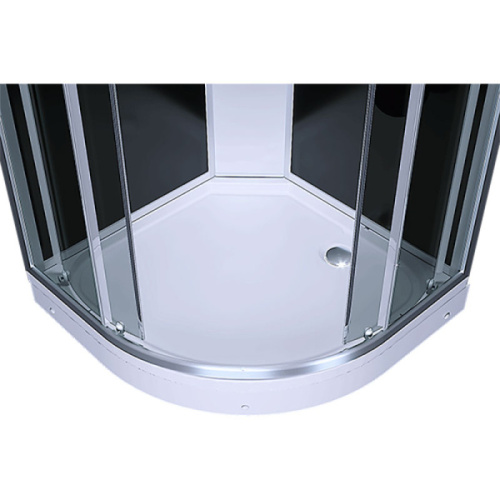 Душевая кабина Erlit Comfort 90х90 см черная задняя стенка, с раздвижными дверьми - фото 6