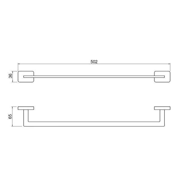 Полотенцедержатель Акватек Либра черный матовый, современные, hi-tech - фото 2