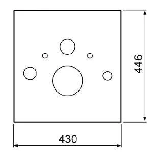 Нижняя стеклянная панель для установки унитаза-биде, цвет черный, Tece TECElux 9650106, для унитаза - фото 2