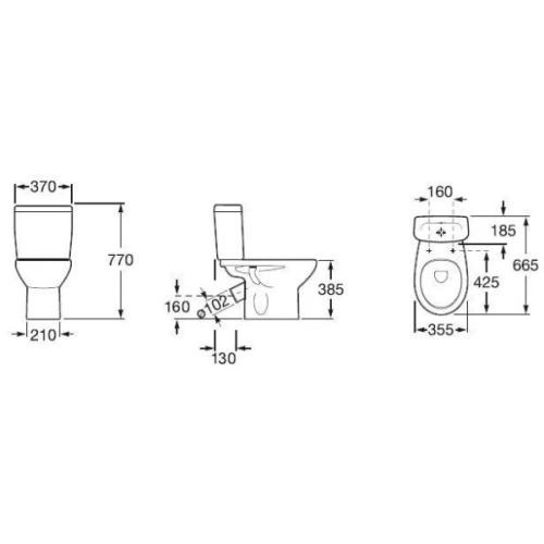 Унитаз компакт Roca Mitos 34Q39A000 нижний подвод воды - фото 3