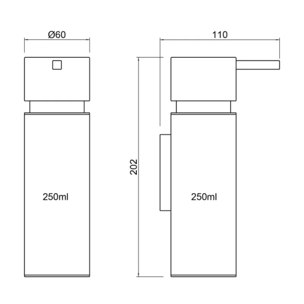 Дозатор для мыла Timo Torne черный матовый - фото 2