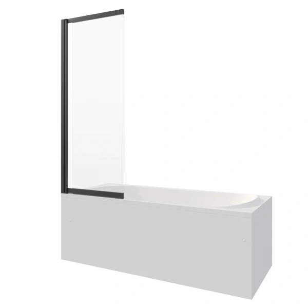 Шторка для ванны Berges River S Slider Black 98х145 см прозрачное стекло, профиль черный, нет в наличии - фото 9