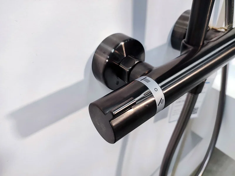 Душевая стойка Hansgrohe Croma Select S черный хром, настенные - фото 7