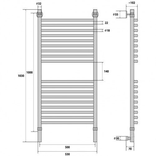 Полотенцесушитель водяной Energy Elite 100x50 - фото 3