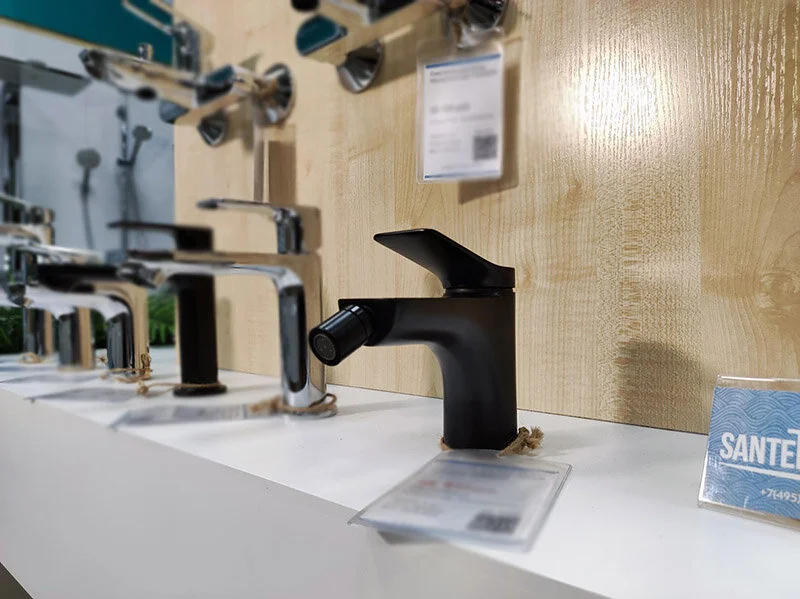 Смеситель для биде Hansgrohe Vivenis черный матовый, однорычажные, двухрычажные - фото 7