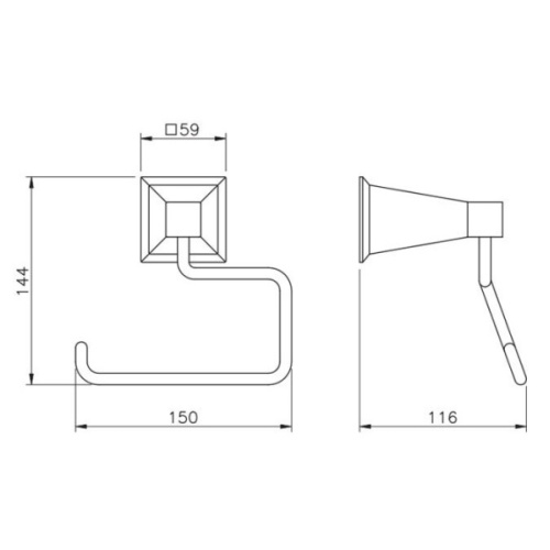 Бумагодержатель для ванной, полированный никель, Nicolazzi Margherita-Vincent, по запросу - фото 2