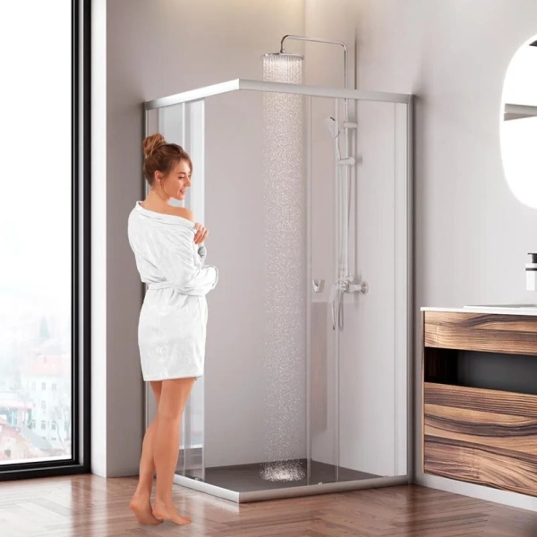 Душевой уголок Am.Pm Sunny 100x100 см хром матовый - фото 4